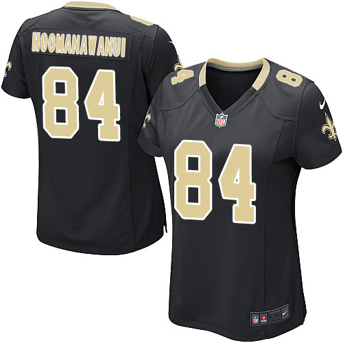 Women's Game Michael Hoomanawanui Nike Jersey Black Home - #84 NFL New Orleans Saints